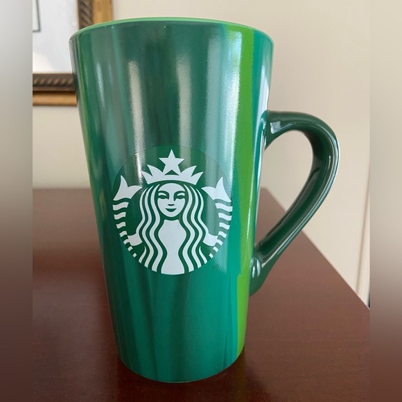 Starbucks Green Swirl Tall Coffee Mug 2022 16 Oz - Picture 1 of 7